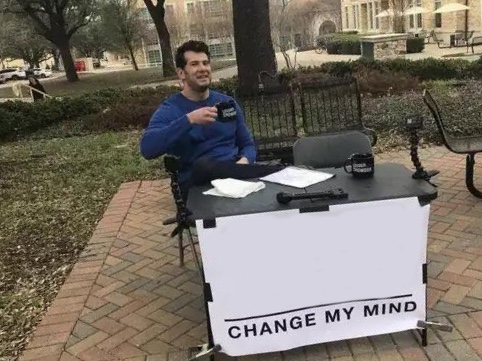 Change My Mind meme about Golfkicks